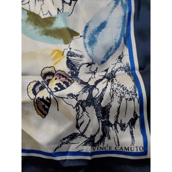 Vince Camuto Multifunctional Square XL Floral Butterflies Scarf 48" x 48" - Picture 3 of 8